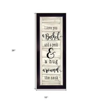 Hug Around the Neck Black Framed Print Wall Art