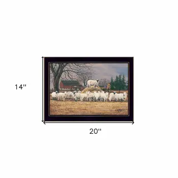 Wool Gathering 1 Black Framed Print Wall Art