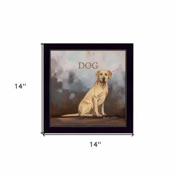 Dakota the Dog Black Framed Print Wall Art