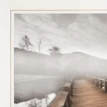 Lake Cherokee Dock I White Framed Print Wall Art