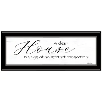 A Clean House Black Framed Print Wall Art