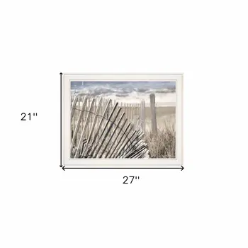 On The Coastline 1 White Framed Print Wall Art