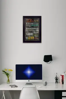 The Lords Prayer 1 Black Framed Print Wall Art
