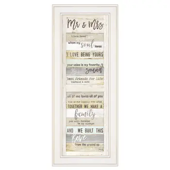Mr and Mrs 2 White Framed Print Wall Art