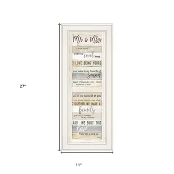 Mr and Mrs 2 White Framed Print Wall Art