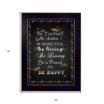 Be Yourself 1 Black Framed Print Wall Art