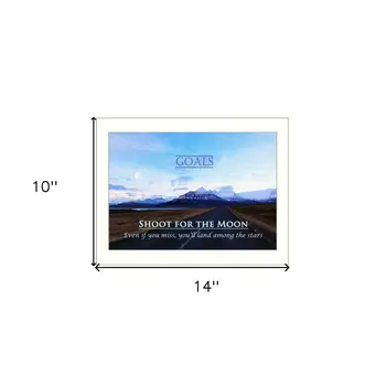 Goals 2 White Framed Print Wall Art