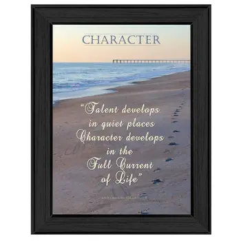 Character 1 Black Framed Print Wall Art