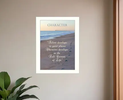 Character 2 White Framed Print Wall Art