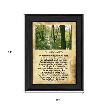In Loving Memory 1 Black Framed Print Wall Art