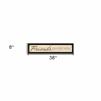 Friend a Gather Here 2 Black Framed Print Wall Art