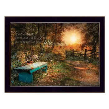 Show Me the Path 2 Black Framed Print Wall Art