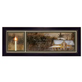 God Bless Our Home 2 Black Framed Print Wall Art