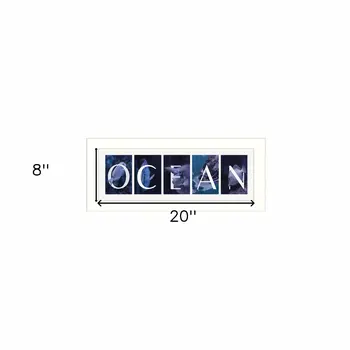 Ocean 1 White Framed Print Wall Art