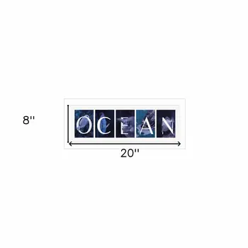 Ocean 2 White Framed Print Wall Art