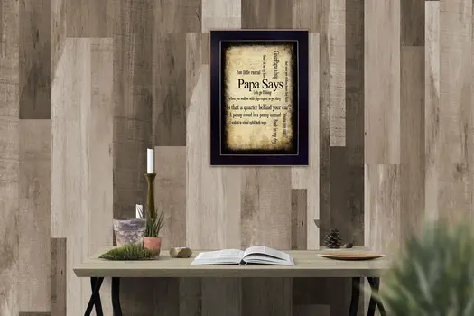Papa Says Black Framed Print Wall Art