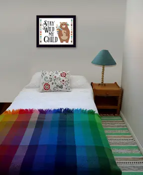 Stay Wild My Child 1 Black Framed Print Wall Art
