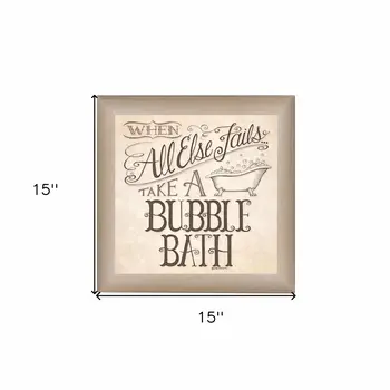 When All Else Fails 1 Brown Framed Print Bathroom Wall Art