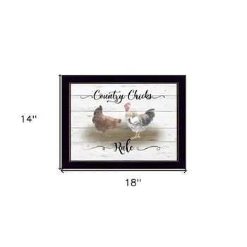 Country Chicks Rule 1 Black Framed Print Wall Art