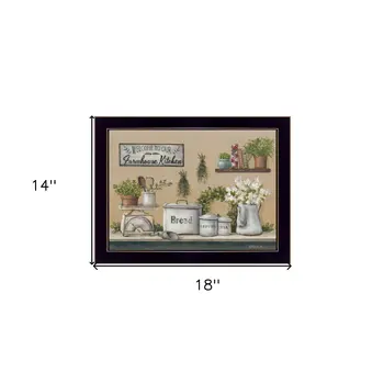 Garden Farmhouse Kitchen Black Framed Print Kitchen Wall Art