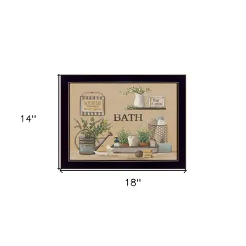 Farmhouse Bath Black Framed Print Bathroom Wall Art