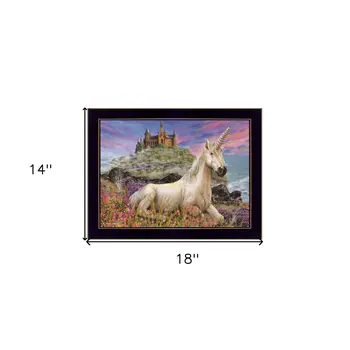 Royal Unicorn 1 Black Framed Print Wall Art