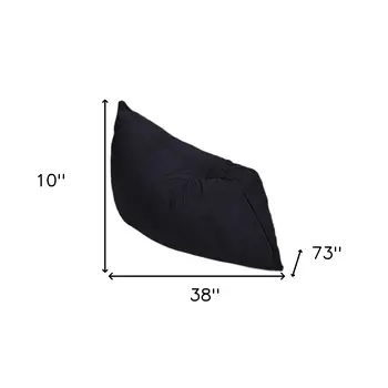 73" x 38" Black Sofa Sack Bean Bag Lounger