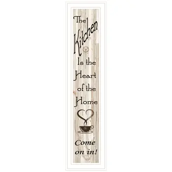 Kitchen is the Heart of the Home 15 White Framed Print Kitchen Wall Art