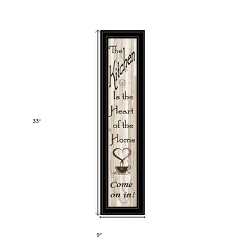 Kitchen is the Heart of the Home 18 Black Framed Print Kitchen Wall Art