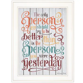 The Only Person 2 White Framed Print Wall Art