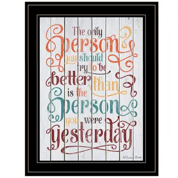 The Only Person 3 Black Framed Print Wall Art