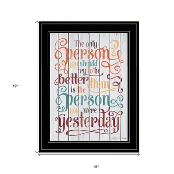 The Only Person 3 Black Framed Print Wall Art