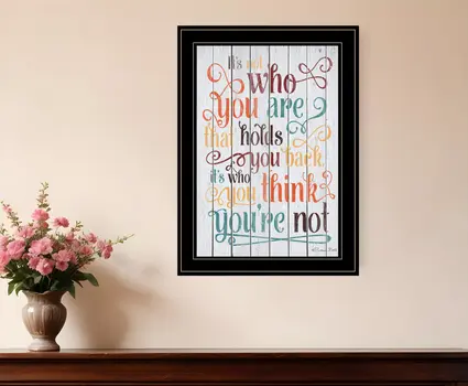 Who You Think You Are 3 Black Framed Print Wall Art