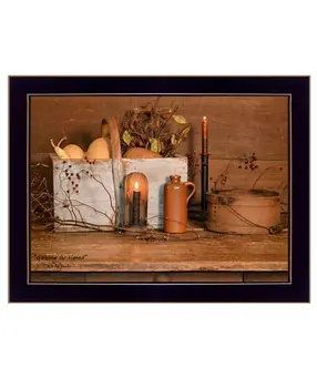 Gathering The Harvest 1 Black Framed Print Kitchen Wall Art