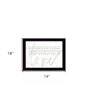 Love Never Fails 1 Black Framed Print Wall Art