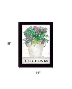 Dream Succulents 1 Black Framed Print Wall Art