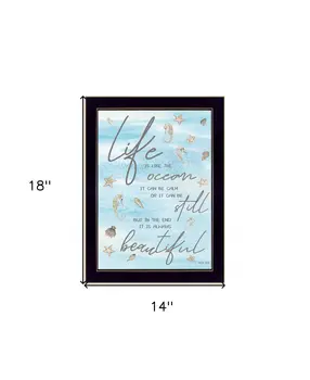 Life is Like 1 Black Framed Print Wall Art
