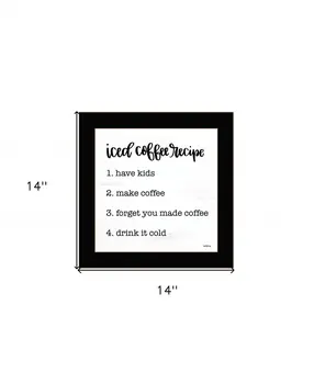 Iced Coffee Recipe 1 Black Framed Print Wall Art
