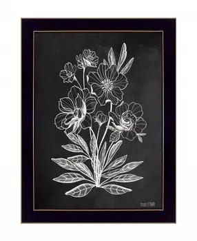 Vintage Chalkboard 1 Black Framed Print Wall Art