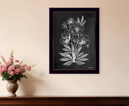 Vintage Chalkboard 1 Black Framed Print Wall Art