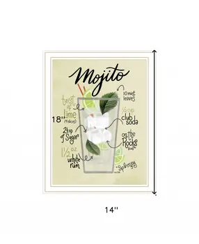 Mojito 2 White Framed Print Wall Art