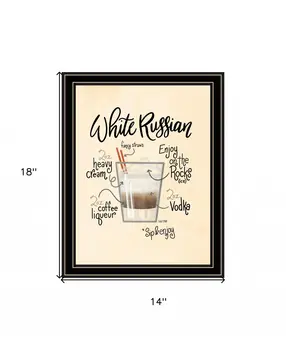 White Russian 1 Black Framed Print Wall Art