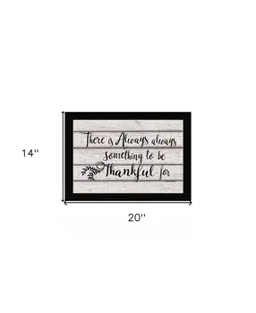 Always Thankful 1 Black Framed Print Wall Art
