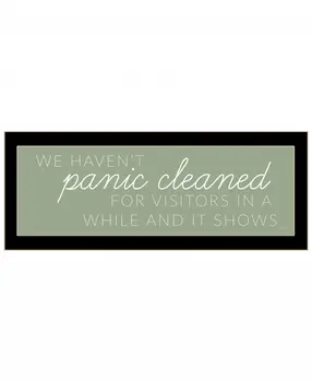 Panic Cleaned 3 Black Framed Print Wall Art