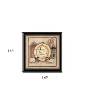 Live Today 2 Black Framed Print Wall Art
