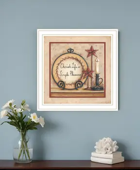 Simple Pleasures 4 White Framed Print Wall Art