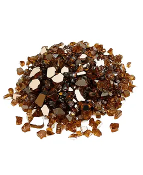 Premium Crystal Amber Decorative Fire Glass