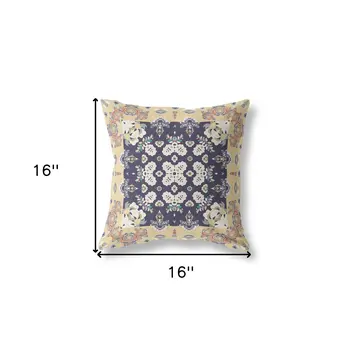 16" Yellow Throw Pillow