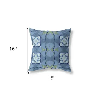 16" X 16" Muted Yellow Zippered Geometric Indoor Outdoor Throw Pillow