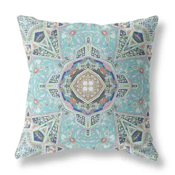 16" Aqua Throw Pillow